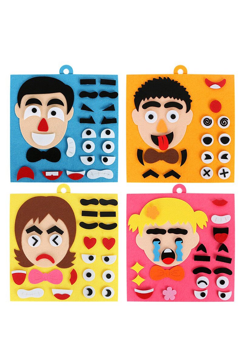 Kids Facial Expression Recognition DIY puzzle Board Set