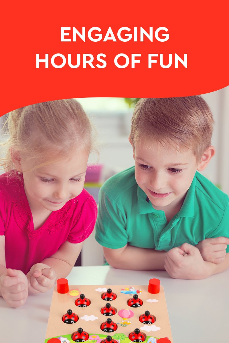 Fun and Educational Ladybug's Garden Skill-Developing Memory Board Game