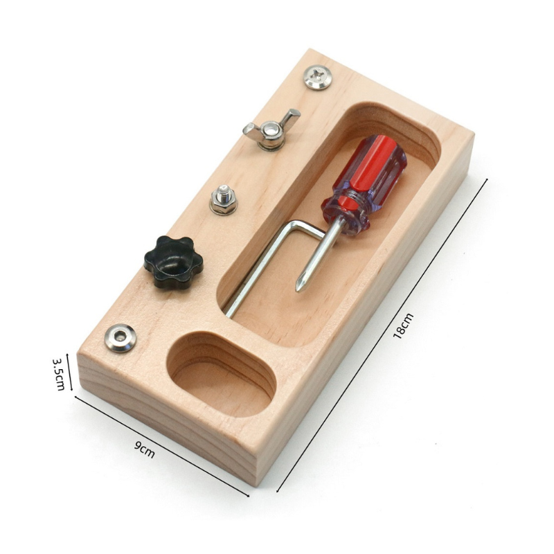 Montessori Fun Screw & Play Board for Kids