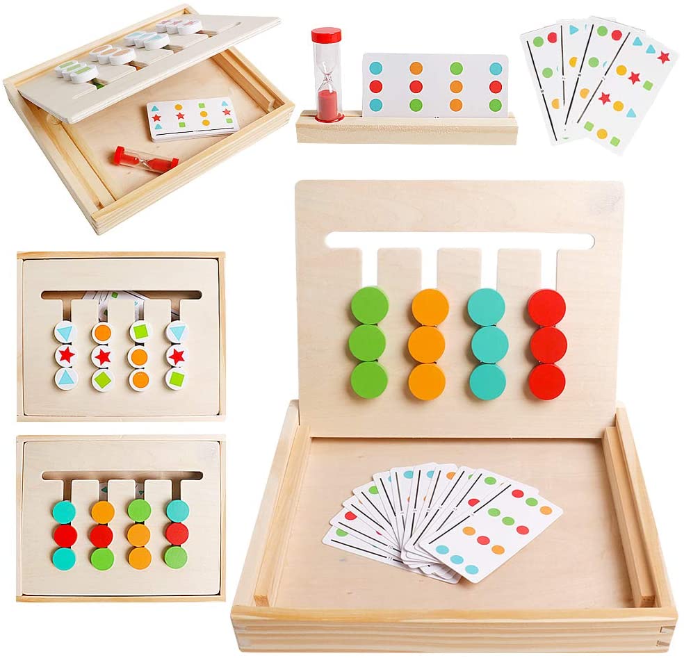 Double-Sided Slide Puzzle Game Board