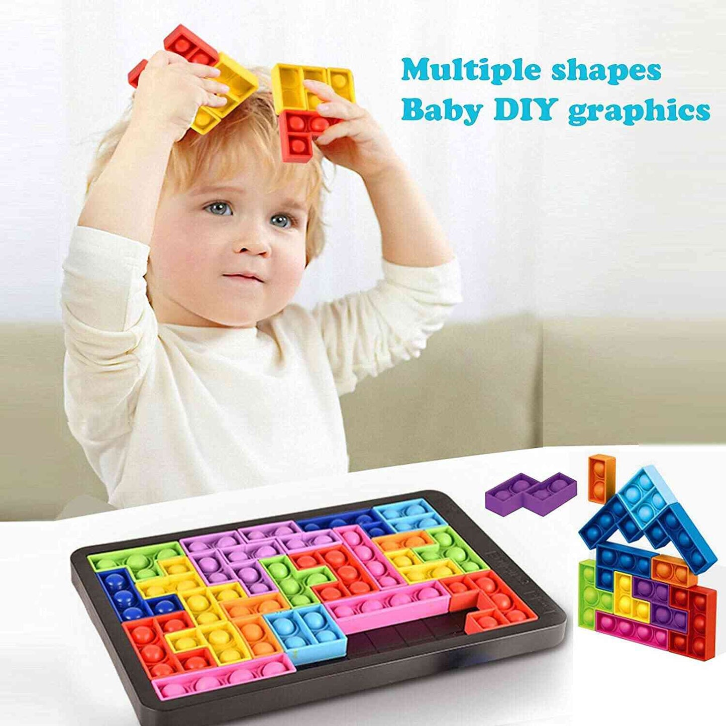 Montessori Australia TetrisPOP™ 2-in-1 Fidget Pop Puzzle
