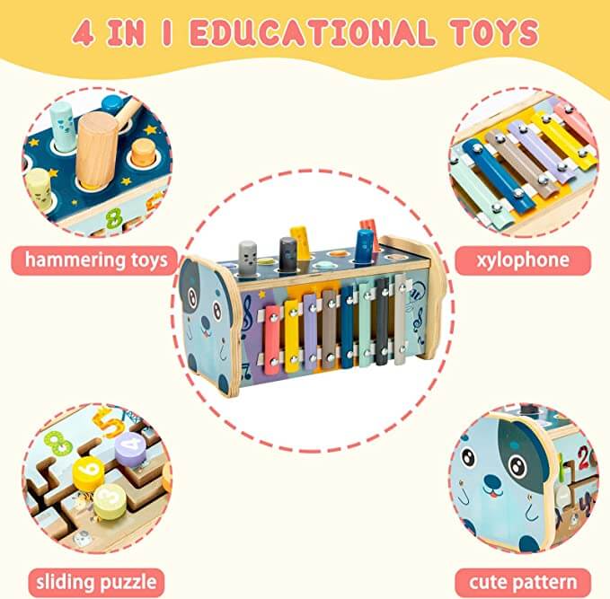 Dream Babies | 3 in 1 Montessori Wooden Educational Toy