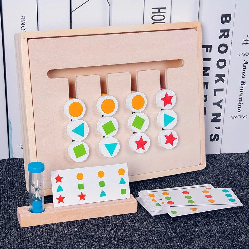 Double-Sided Slide Puzzle Game Board