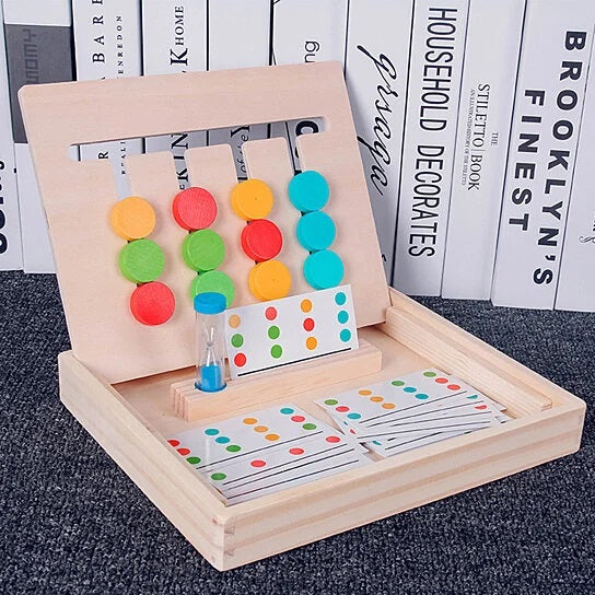 Double-Sided Slide Puzzle Game Board