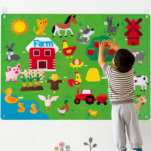 Montessori Farm Felt Board (33 Pieces)