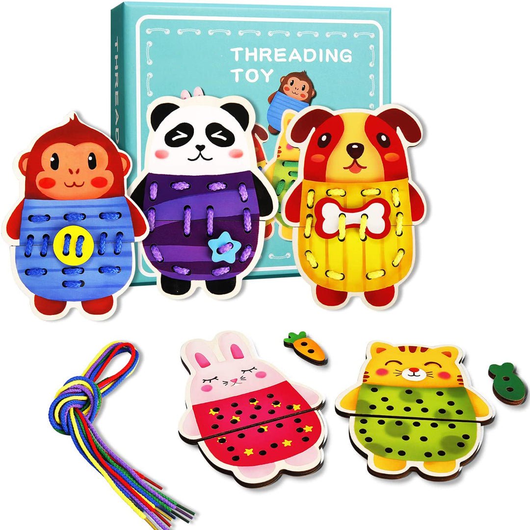 Wooden Animal Sewing Cards