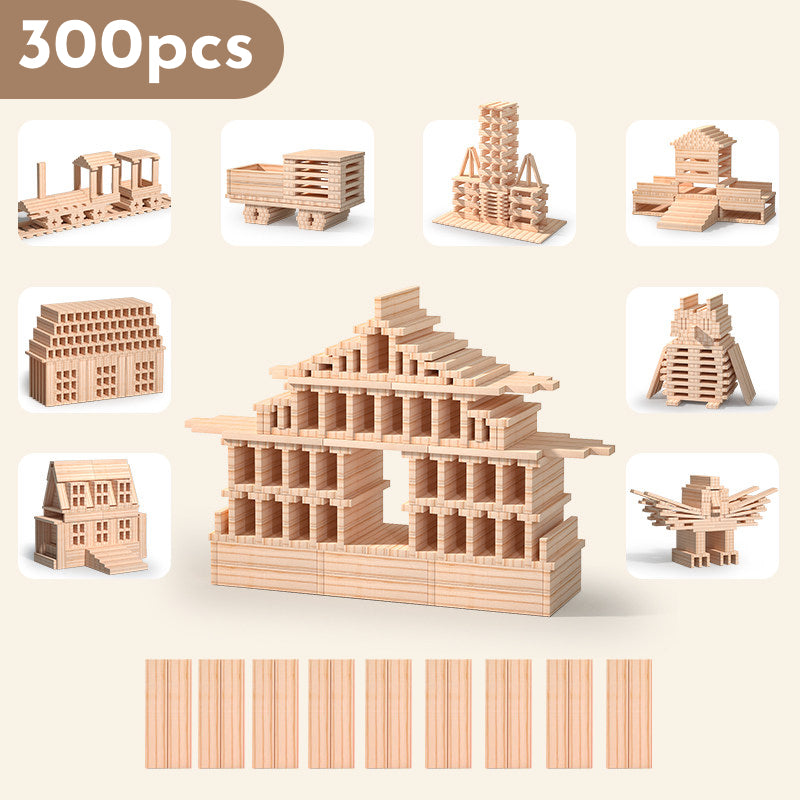 Rectangular wooden building planks