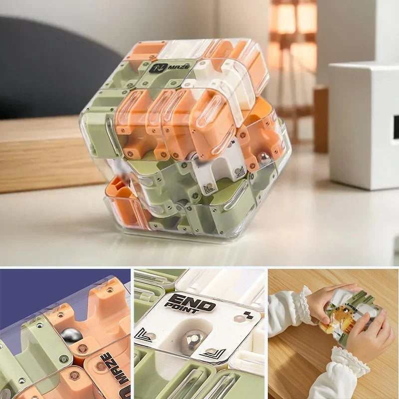 3D Marble Maze Puzzle Cube – Puzzle Toy and Christmas Gift for Children