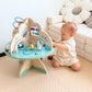 Wooden Activity Table with Abacus, Shape Sorter and Clock