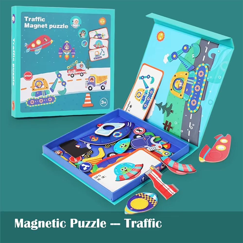 Magnetic Puzzle Learning Toy – Educational STEM Game for Kids Ages 3+, Montessori Activity & Gift