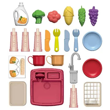Kids Play Kitchen Set with Running Water – Pretend Cooking Toy for Boys & Girls
