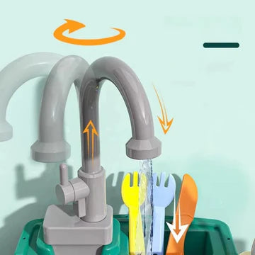 Kids Play Kitchen Set with Running Water – Pretend Cooking Toy for Boys & Girls