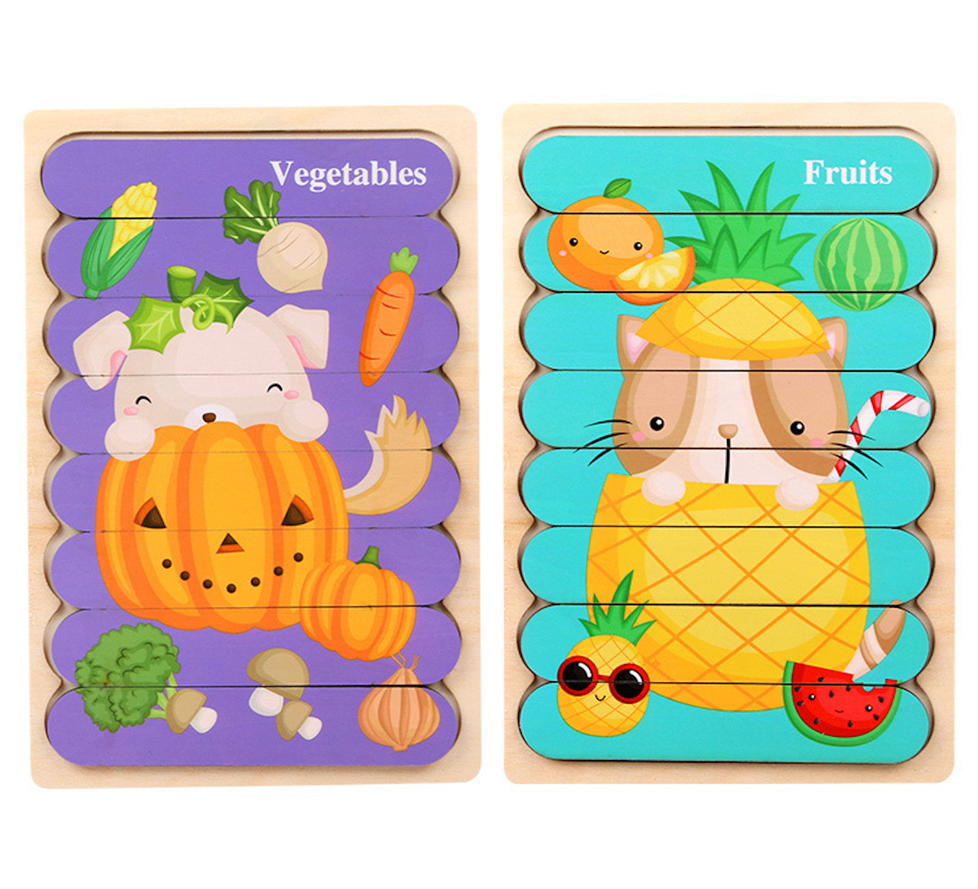 Montessori Flip Puzzle Sets (Set of 2)