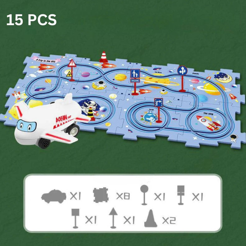 Puzzle Track Car Play Style Slot Toys