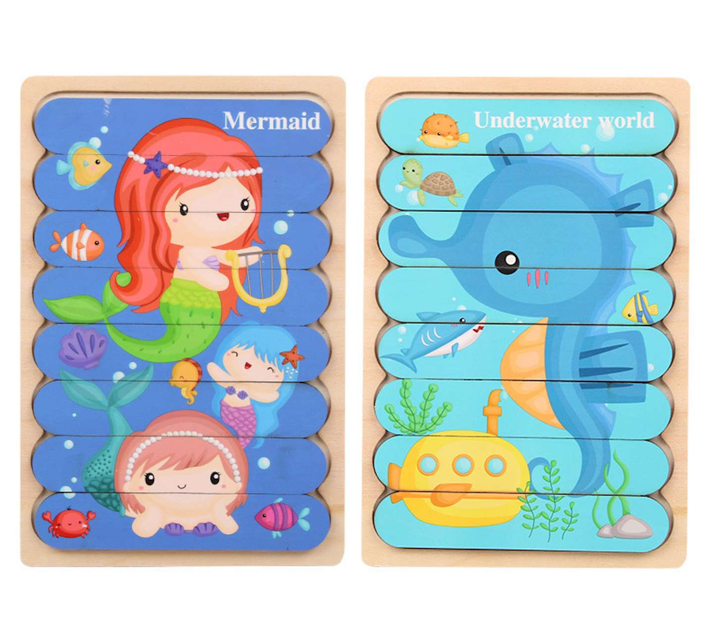 Montessori Flip Puzzle Sets (Set of 2)