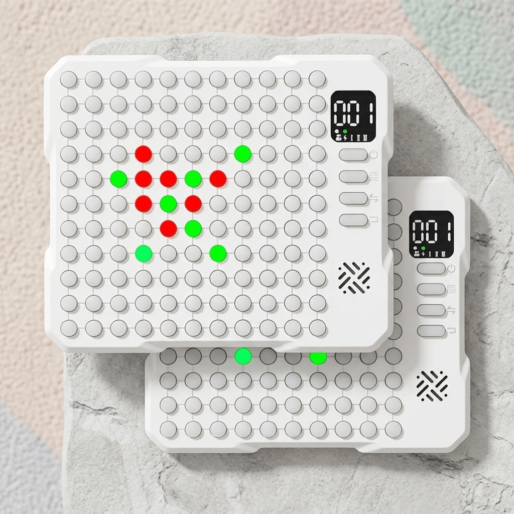 Electronic board with strategy and memory games