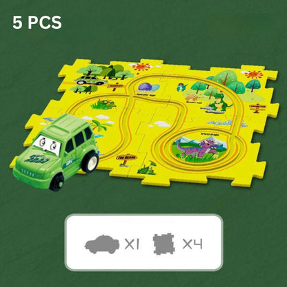 Puzzle Track Car Play Style Slot Toys