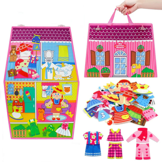 Montessori Busy Board - Dress Up Toy for Toddler Girls