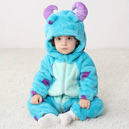 Hooded Animal Onesie Pajamas – Soft Plush Jumpsuit for Kids & Adults