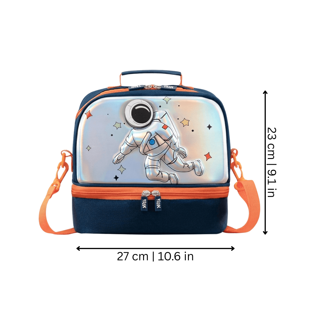 Insulated Double Layer Kids Lunch Bag for School, Thermal Food Storage Tote