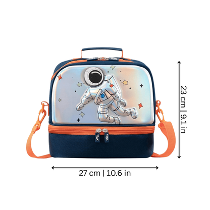 Insulated Double Layer Kids Lunch Bag for School, Thermal Food Storage Tote