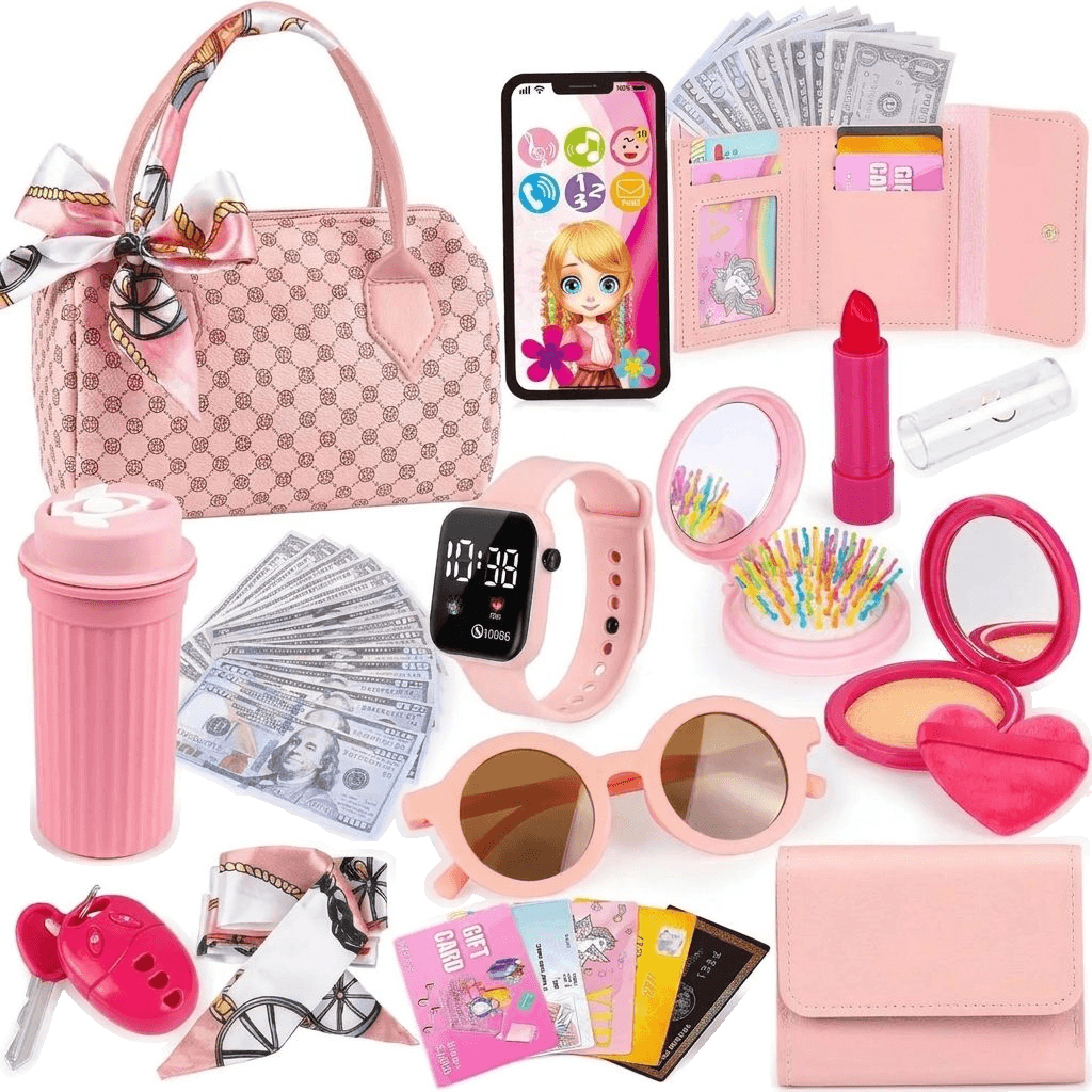 Children's Pretend Handbag Set for Dress-Ups and Role Play