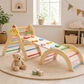 7-in-1 Wooden Climbing Set with Triangle, Arch and Ramp