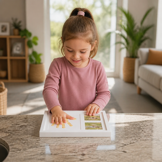 Kids’ Handprint Keepsake Frame Kit with Two Photo Spaces
