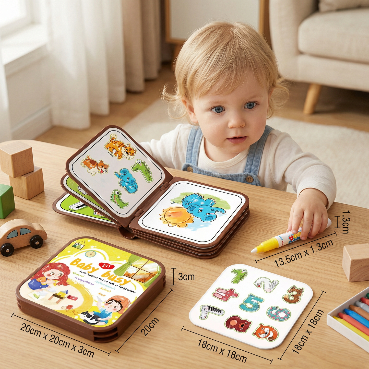 2-in-1 Montessori Storybook for Kids – Coloring & Interactive Learning Activity Book