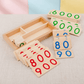 Wooden Montessori Number Cards for Early Math Learning, Counting & Number Recognition