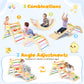 7-in-1 Wooden Climbing Set with Triangle, Arch and Ramp