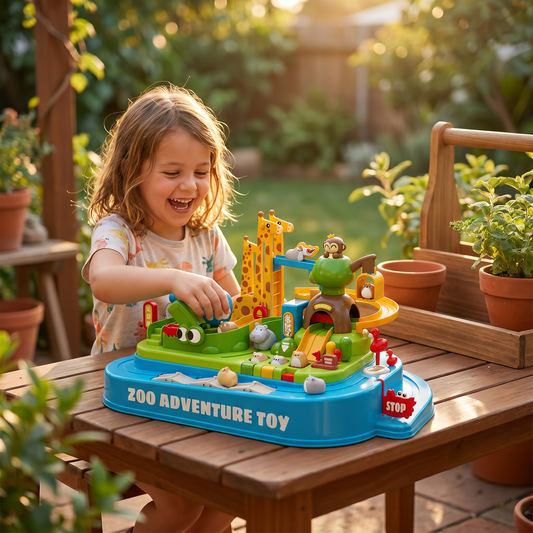 Zoo Adventure Animal Track Playset for Kids