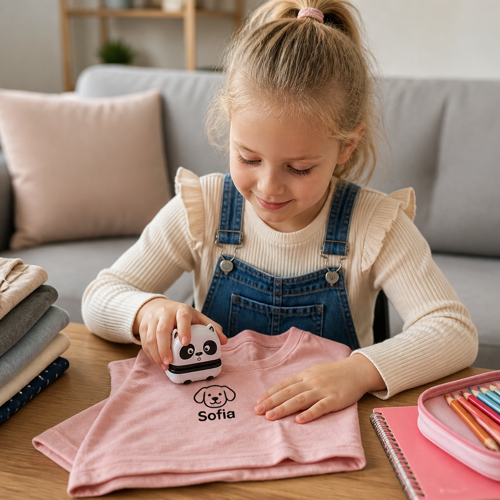 Personalised Kids’ Name Stamp for Clothing and School Supplies