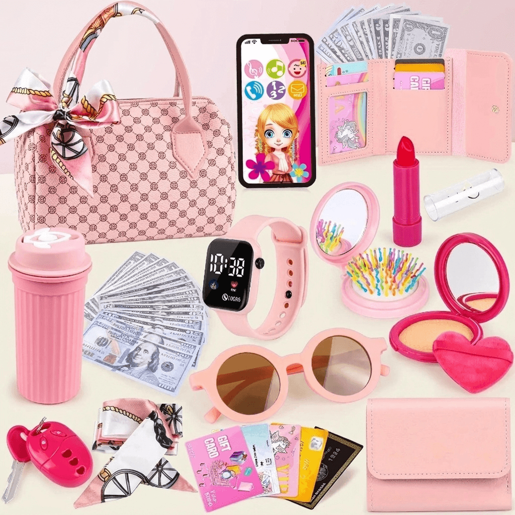 Children's Pretend Handbag Set for Dress-Ups and Role Play