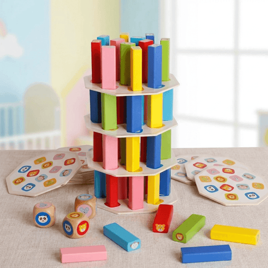 Wooden Rainbow Stacking Toy – Montessori Color Sorting & Fine Motor Skills Game for Kids