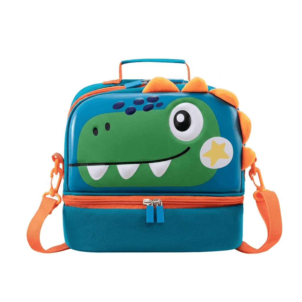 Insulated Double Layer Kids Lunch Bag for School, Thermal Food Storage Tote