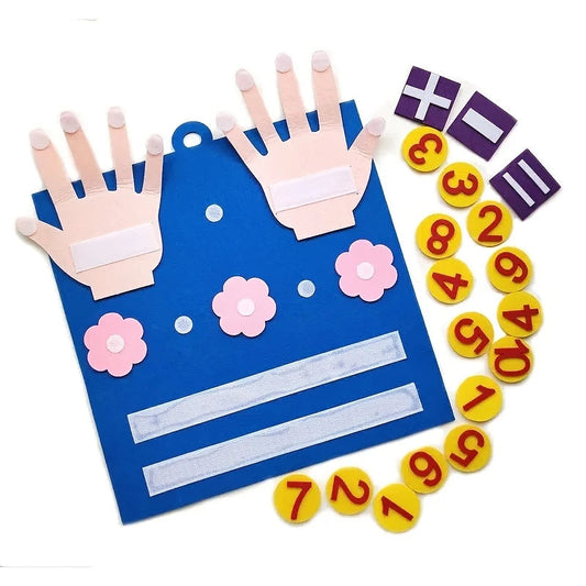 Kid Educational Felt Finger Numbers Math Toy