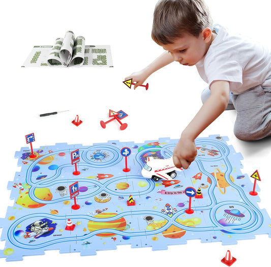 Puzzle Track Car Play Style Slot Toys