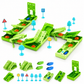 Build-your-own track with gravity-powered racing
