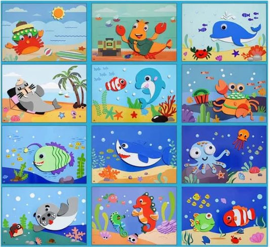 3D Sticker Puzzles (12 Sheets)