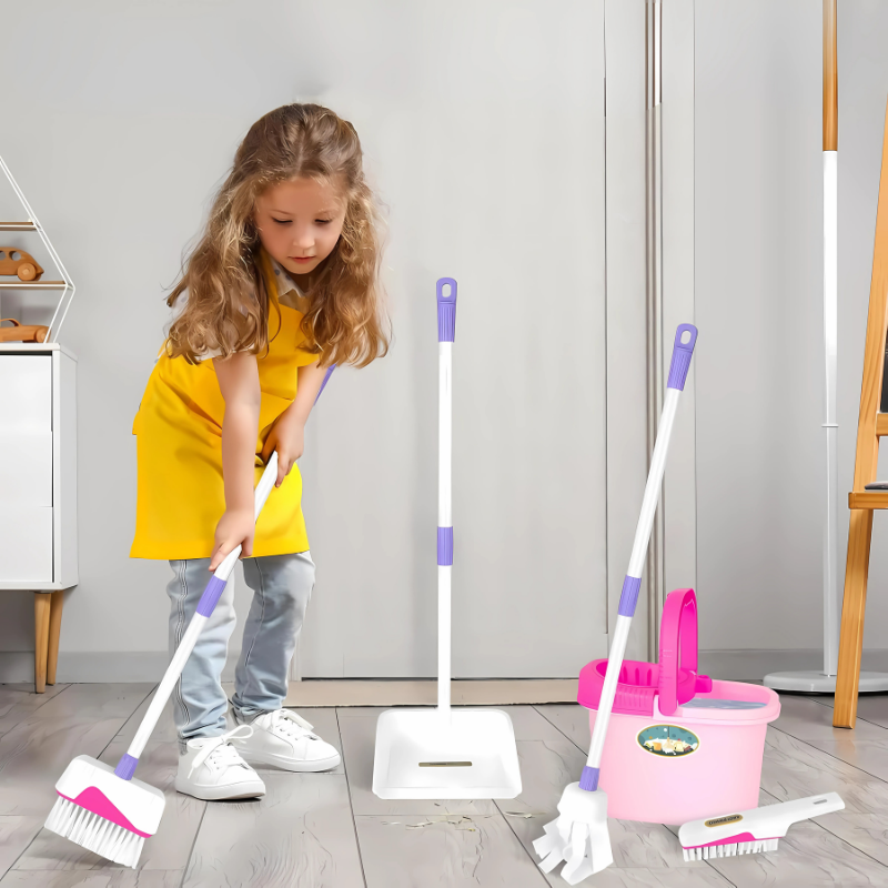 Kids Cleaning Play Set – Montessori Role Play Household Toy Kit for Toddlers & Little Helpers