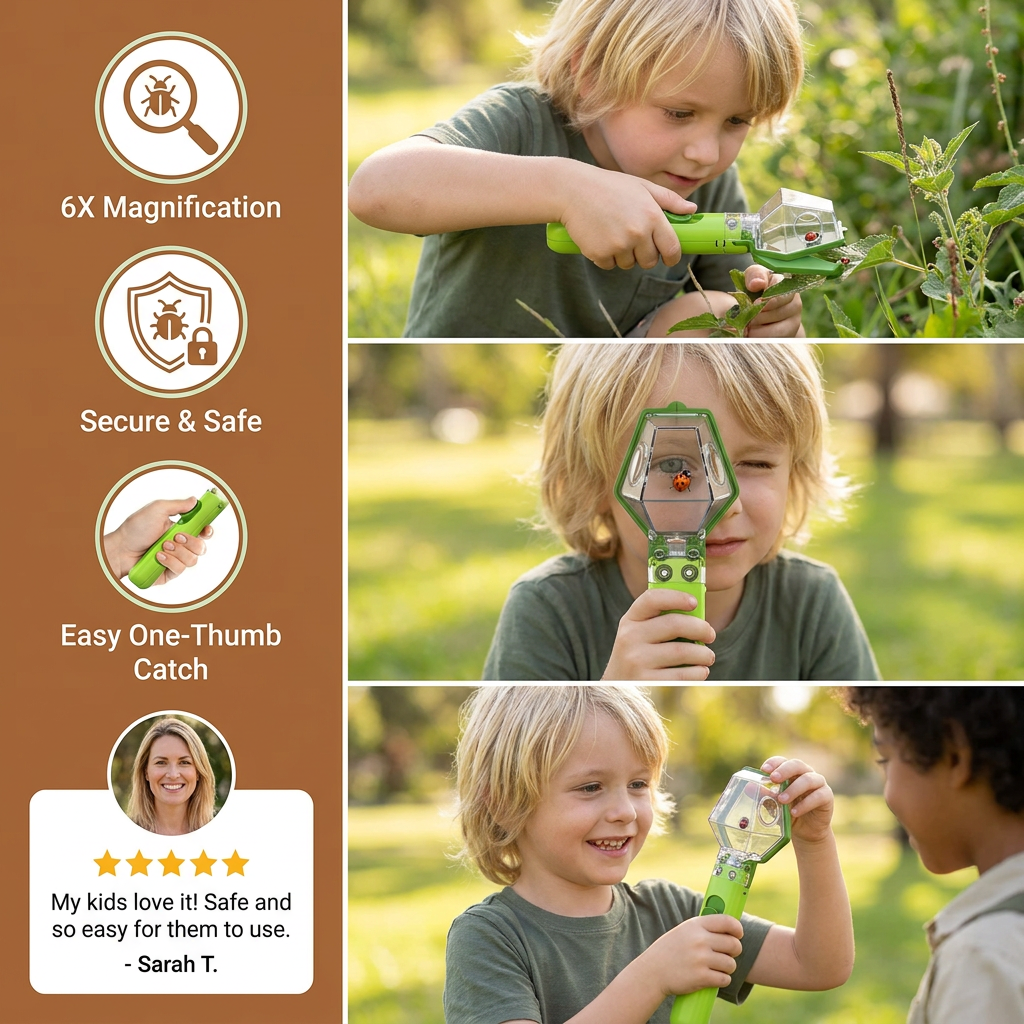 Kids Bug Catcher with 6X Magnifying Glass