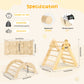 7-in-1 Wooden Climbing Set with Triangle, Arch and Ramp