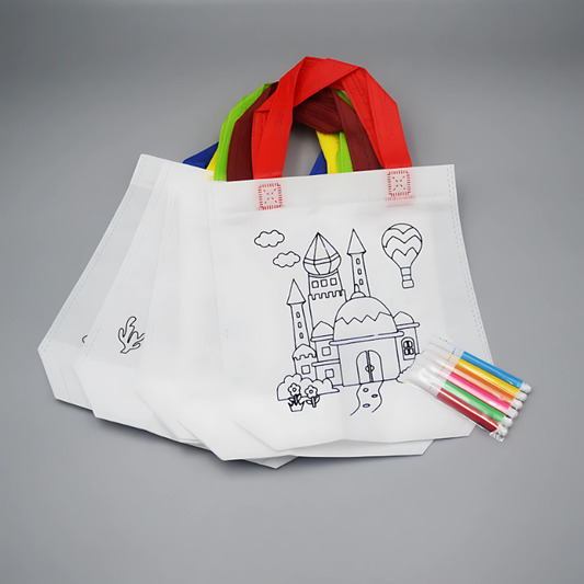 DIY Graffiti Bag with Markers – Kids Colouring Tote Art & Craft Activity