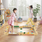 Modular Wooden Balance Beam Course with Stepping Blocks