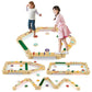 Modular Wooden Balance Beam Course with Stepping Blocks