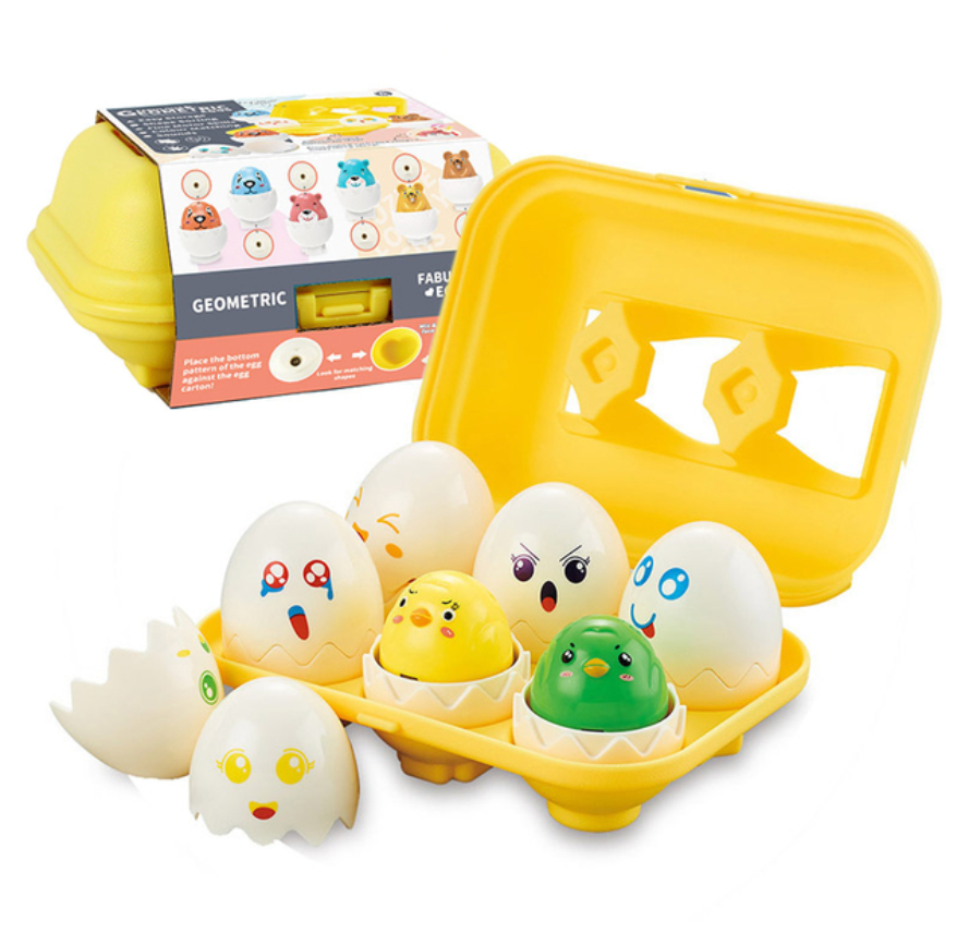 Montessori Hide & Squeak Easter Eggs Toy – Color Matching Sensory Learning Game for Toddlers