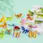 3D Dinosaur Puzzle Set – Montessori Wooden Animal Building & Learning Toy for Kids