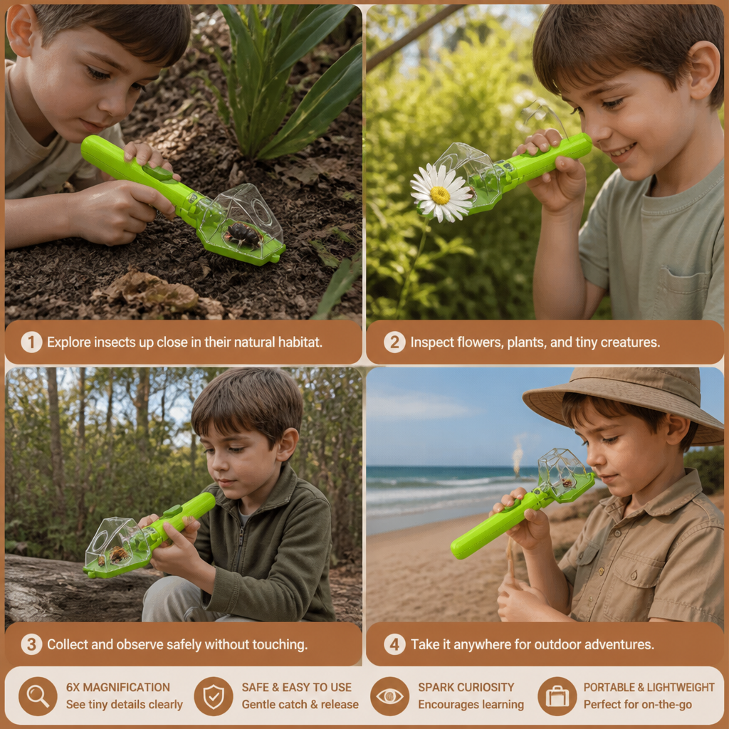Kids Bug Catcher with 6X Magnifying Glass