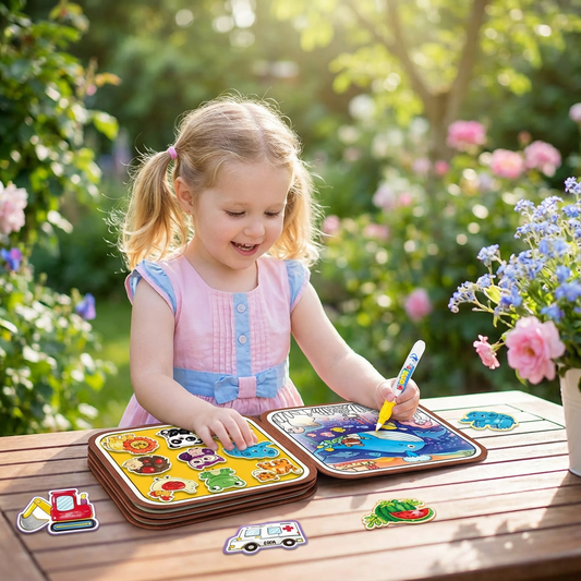 2-in-1 Montessori Storybook for Kids – Coloring & Interactive Learning Activity Book